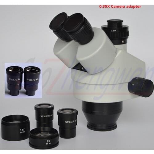 FYSCOPE NEW ARRIVE 3.5X-180X Simul-Focal Trinocular Zoom Stereo Microscope Head + 0.35 C-MOUNT
