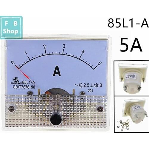 1PCS 85L1 5A AC Panel Meter Analog Panel Ammeter Dial Current Gauge