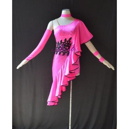 KAKA-NL1519,Women Dance Wear,Pear Beading Latin Dress,Salsa Dress Tango Samba Rumba Chacha Dress,women dance dress