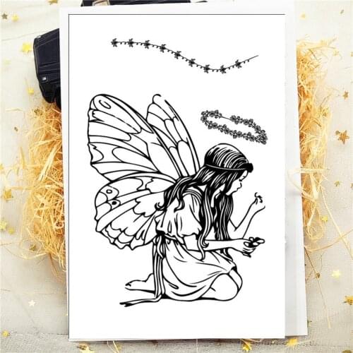 9*6 Wreath Elf Transparent Clear Stamp Silicone Stamp/Seal DIY Scrapbooking/Photo Album Easter Stamp Sheets