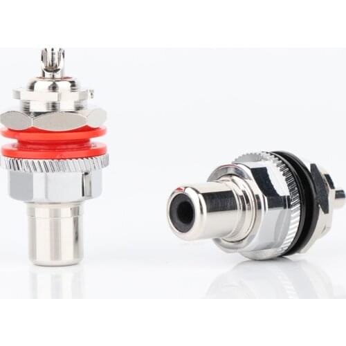 Monosaudio C401R Pure Copper RCA Sockets Terminal Chassis Pure Copper Gold/Rhodium Available Isolation Metal Connectors