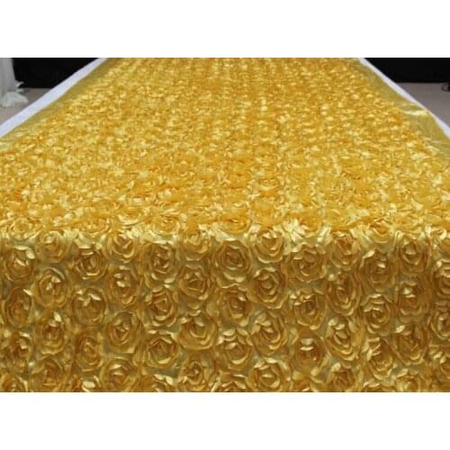 Luxury Gold Theme 3D Rose Petal Aisle Runner Carpet 1.4m Wide 10 m/lot Wedding Holiday Decoration Carpets Shooting Props