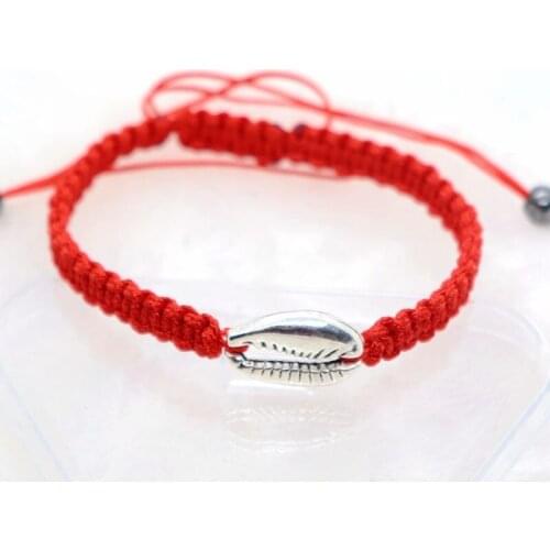 Handmade Vintage Fashion Shell Conch Bracelets For Women Lucky Red Rope Weaved Bracelet Bangle Chain Men Jewelry Gifts