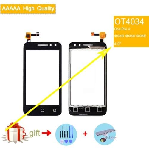 4034 touch screen For Alcatel One Pixi 4 OT4034 4034D 4034A 4034E OT-4034 TouchScreen Sensor Digitizer Glass Front Panel
