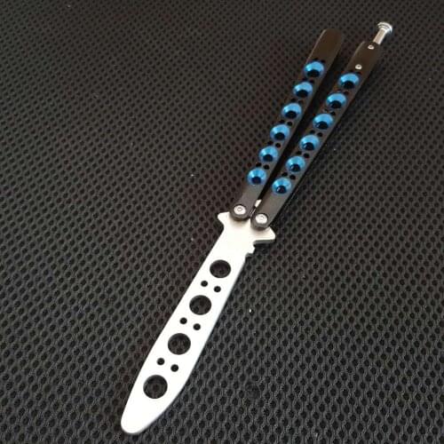 The One Blue Eye Butterfly BM40 Training Blade Not Sharp 440C Tactical Outdoor Camp And Hunt Tool Gift For Men