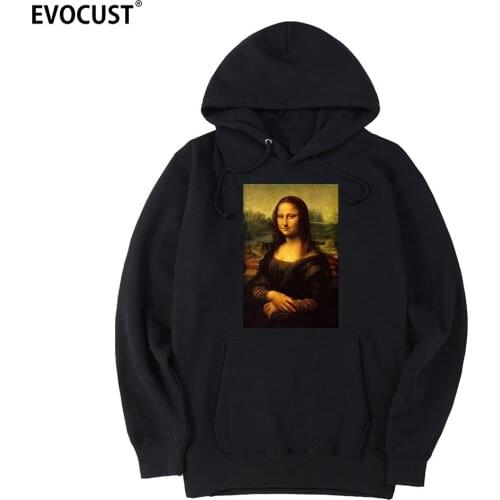 Mona lisa Leonardo Da Vinci men Hoodies Sweatshirts women unisex Combed Cotton