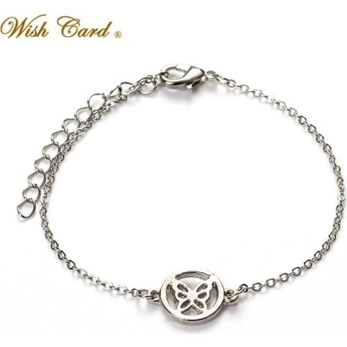 Wish Card 9 Styles Fashion Butterfly Style Life Tree Charms Bracelets For Women Jewelry Gift To Best Wish CN120