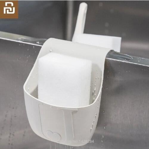Youpin New Sink drain bag Silica gel Kitchen Utensils Double Sink Drain Bag Rack Drain storage Easy to clean