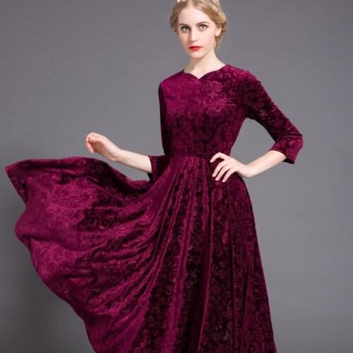 Dress Spring Long 2015 New High quality fashion Womens Clothing Plus Size XXXL Winter Dress lady gorgeous prom Vintage dresses