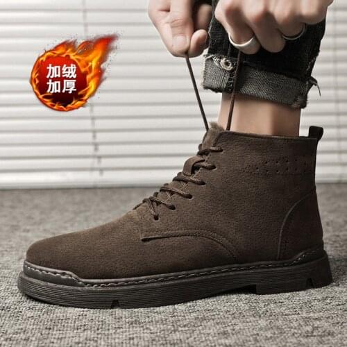 Winter new fashion plus velvet Martin boots high-top warmth mens snow boots mens boots must-have for trendy men