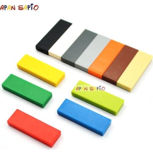 1000pcs Smooth 1x3 Dots DIY Building Blocks Thin Figure Educational Creative Toys for Children Size Compatible With 63864 Bricks