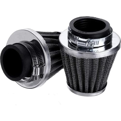 2PCS Universal Motorcycle Air Filter Cleaner Motorbike ATV Clamp-on Replacement Part 35mm 39mm 42mm 44mm 48mm 50mm 54mm 60mm