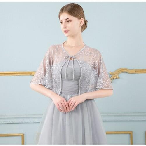 2019 Women Lace Boleros Elegantes Sleeves Bridal Wraps Bridal Lace Evening Wraps Evening Party Scarlf