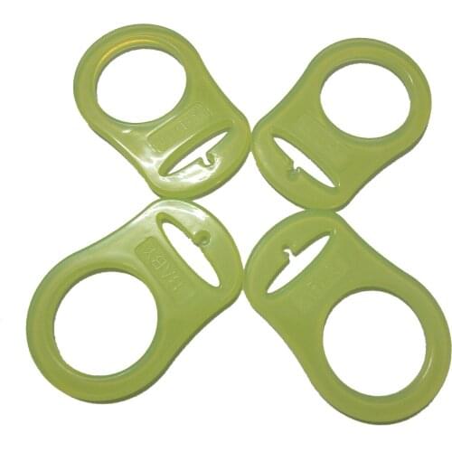 30pcs Neon Green MAM Rings Silicone Pacifier Adapter Dummy CPSIA Compliant