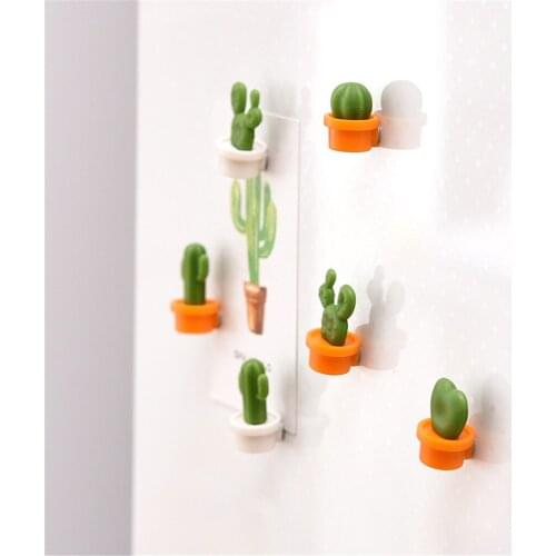 6pcs Cute Succulent Magnet Button Home Kitchen Cactus Refrigerator Message Sticker 2020 New Arrival Portable Creative Hot Sale