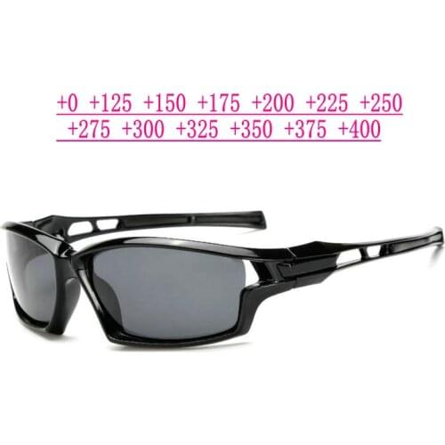 Oversized Square Retro Bifocals Reading Glasses Sunglasses Men Sports Multi-focus with Diopters Presbyopia Goggles UV400 NX