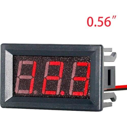 EAFC Digital Voltmeter DC 4.5V to 30V Digital Voltmeter Voltage Panel Meter Red For 6V 12V Electromobile Motorcycle Car