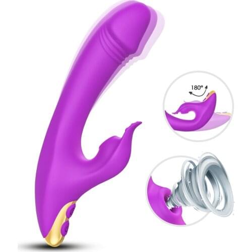 Clitoral Sucking G Spot Dildo Vibrator with 9 Powerful Modes Clit Sucker Rechargeable Clitoris Stimulator Sex Toys for Women