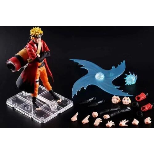 Hot Shippuden Shf Uzumaki Rasengan Action Figures Super Movable Joints Face Change Anime Figurines Model Toys Birthday Gift