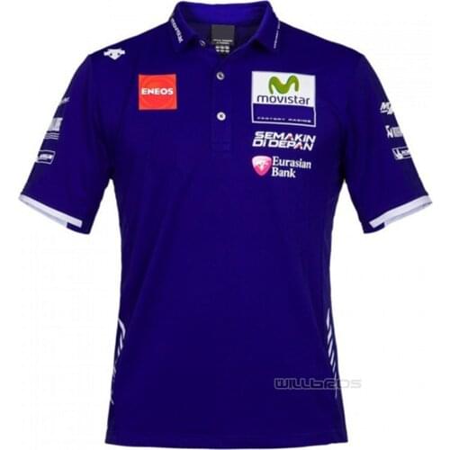Cotton Comfort Motorcycle Summer Shirt For YZR M1 Team Motocross Polo Shirt For Men