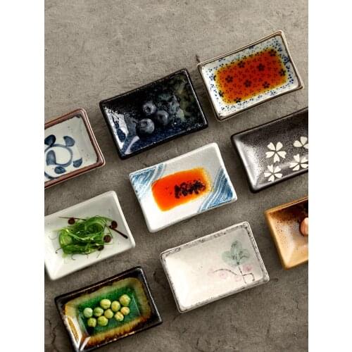 Japanese Style Ceramic Snack Seasoning Dish Soy Sauce Dish Mustard Vinegar Dish Bean Paste Dish Hot Sauce Oil Dispenser
