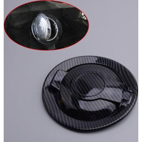 1Set Car Oil Fuel Tank Cap Cover Trim Styling Carbon Fiber Black ABS Fit for Dodge Challenger 2015 2016 2017 2018 2019