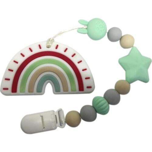 Cartoon And Cute Teether Toy Safe Non-toxic ABS Wear-resistant Food-grade Silicone Baby Molar Toy Excellent Care Tool For Babies