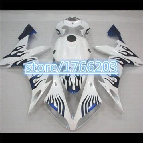 YZF 1000 For Blue flames YZF R1 04-06 YZFR1 YZF1000 04 05 06 blue white YZF-R1 2004 2005 2006 Fairings