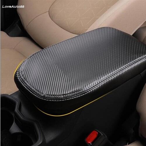 Car Central Armrest Organizer Storage Box Decoration Leather Case Cover For Toyota RAV4 RAV-4 2019 2020 2021 Car Accessories