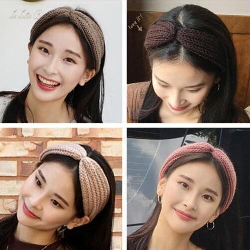 PROLY New Fashion Women Headband Knitted Soft Turban Girls High Elastic Hair Band Solid Color Hairband Adult Hair Accessories