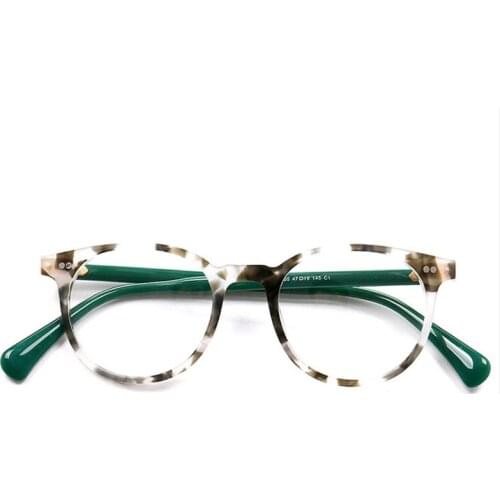 Luxury Acetate Glasses Frame Retro Men Women Optical Fashion Computer Eyeglasses 50181