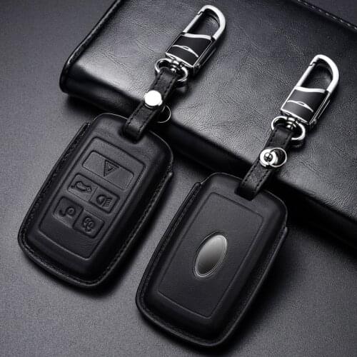 Luxury Genuine Leather Car Key Cover Case for Land Rover Range Rover Evoque Discovery Sport 5 2018 2019