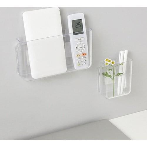 Storage Rack Lightweight Decorative Simple Transparent Storage Holder Wall-mounted Shelf for Bathroom