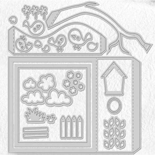Warm Birds Nest Cloud House Metal Cutting Dies Stencils for DIY Scrapbooking Embossing Decoration Paper Card Craft Die Cuts New
