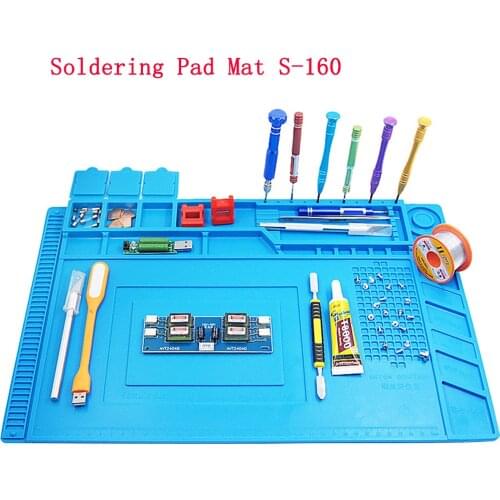 ESD Heat Insulation Soldering Work Pad Mat With Magnet Silicone Insulation Pad High Temperature Resistance Welding Working Mat