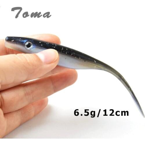 TOMA 12cm6.5g Soft Bait Pesca Black Back Fish Baits Brand Bass Fishing Soft Lure Saltwater Lures Fishing Tackle better than