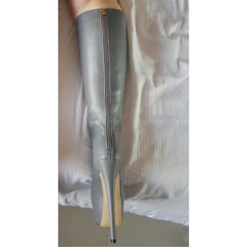 SHOFOO shoes,Elegant fashion womens Boots , PU fabric, about 18 cm high heel boots, knee-high boots, womens boots. SIZE:34-45