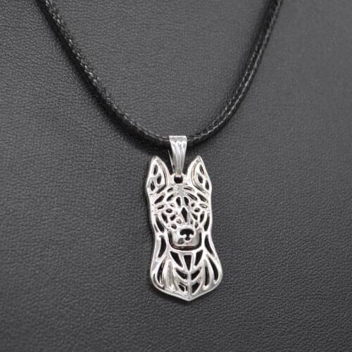 Womens Pet Dog Shaped Necklaces Hollow Out Dutch Shepherd Necklaces For Lovers Drop Shipping