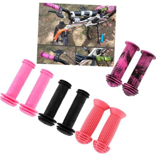 1 Pair Silicone Mountain Road Cycling Anti-slip Children Smooth Soft Comfortable Handlebar Cover Grips Bicycle Grip Kids Scooter