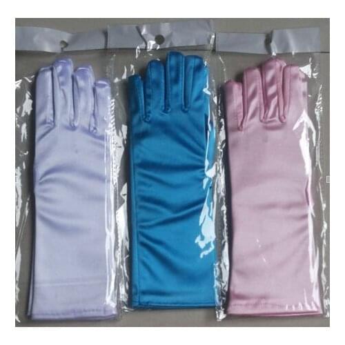 10pc/ lot 7-12 years old Kid child flower girl student finger glove light green grass green unisex boy glove free ship wholesale