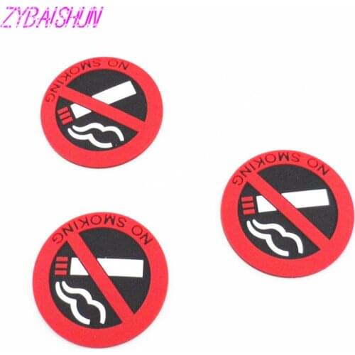 3 pcs. Rubber No Smoking Warning Sign Sticker for Audi all series Q3 Q5 SQ5 Q7 A1 A3 S3 A4 A4L A6L A7 S6 S7 A8 S4 RS4 A5 S5 RS5