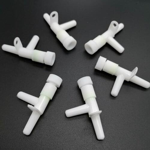 4mm White Aquarium Air Regulator Flow Tube Pipe Divider Valve Adjustable Oxygen Pump Tank Volume Control Valve Check Valve 5pcs