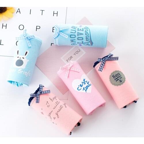 Womens Panties Cotton Girl Briefs Ladies Sexy Lingerie Underpants Stripes Female Underwear Women Intimate Panty