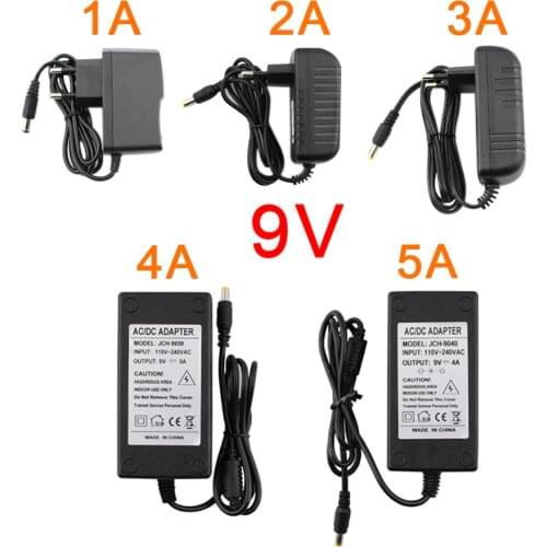 AC DC 9V Power Supply Adapter 1A 2A 3A 4A 5A Power Adapter 220V to 9V Universal Supply Tramsformer EU US Plug For Led Light Lamp