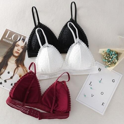 3PC Seamless Bra Women Soft Bras Girls Bralette Sexy Solid Lingerie Ventilation Bra Sexy Deep Brassiere Pad Thin Underwear Tops