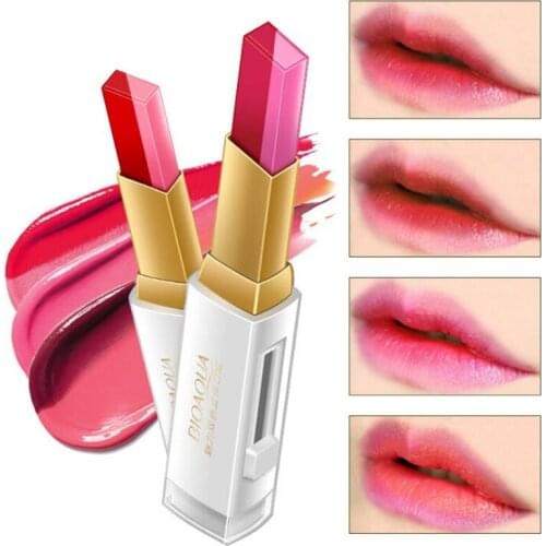 BIOAOUA Double colors Moisturizer Nutritious Makeup Lipstick Long-lasting Waterproof Lips stick Nude options make up Lip balm