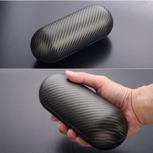 Carbon fiber sunglasses case high-end luxury brand design cylindrical sports lens protection compression round eyewear cases