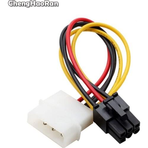 ChengHaoRan 4 Pin Molex to 6 Pin PCI-Express PCIE Video Card Power Converter Adapter Cable,18cm