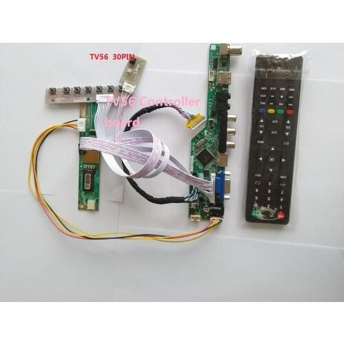 For 15.4" LTN154AT07 TV56 panel 1280X800 LED AUDIO TV 1 CCFL lamps HDMI-compatible LCD cable Controller Board monitor USB VGA AV