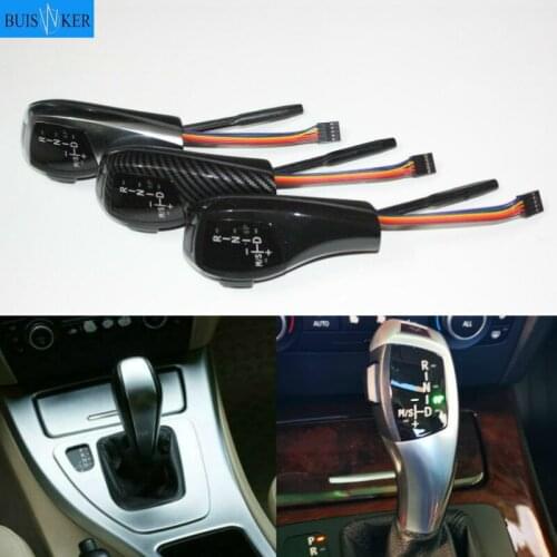 F30 Style Shift Handle Replacement PU Leather for BMW 6 Series 2004-2006 E63 Accessories LED Gear Shift Knob